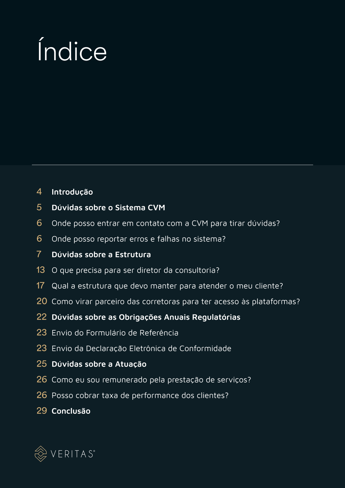 Página do material FAQ para Consultores de Investimentos