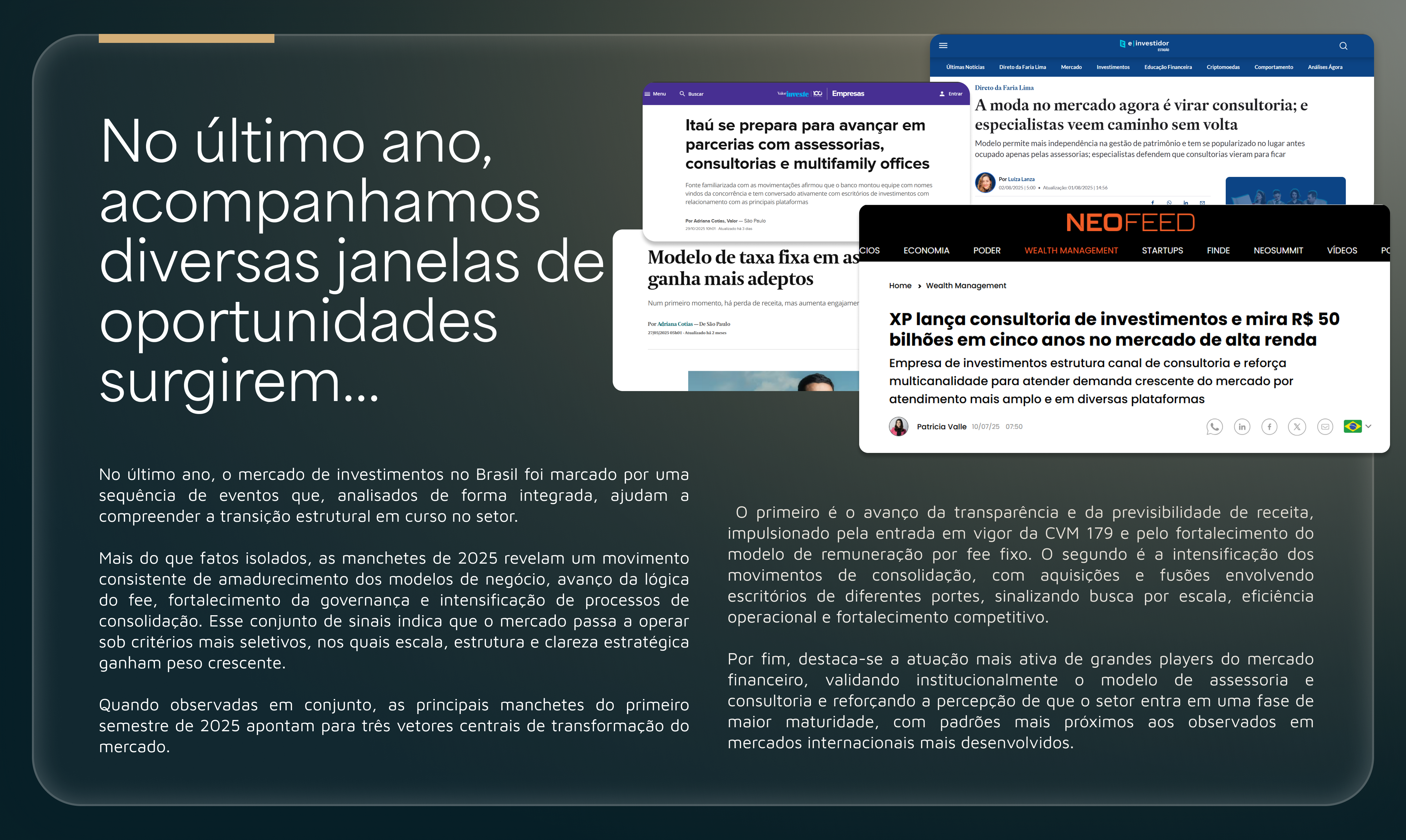 Página do material Report Mercado Financeiro Consolidado 2025